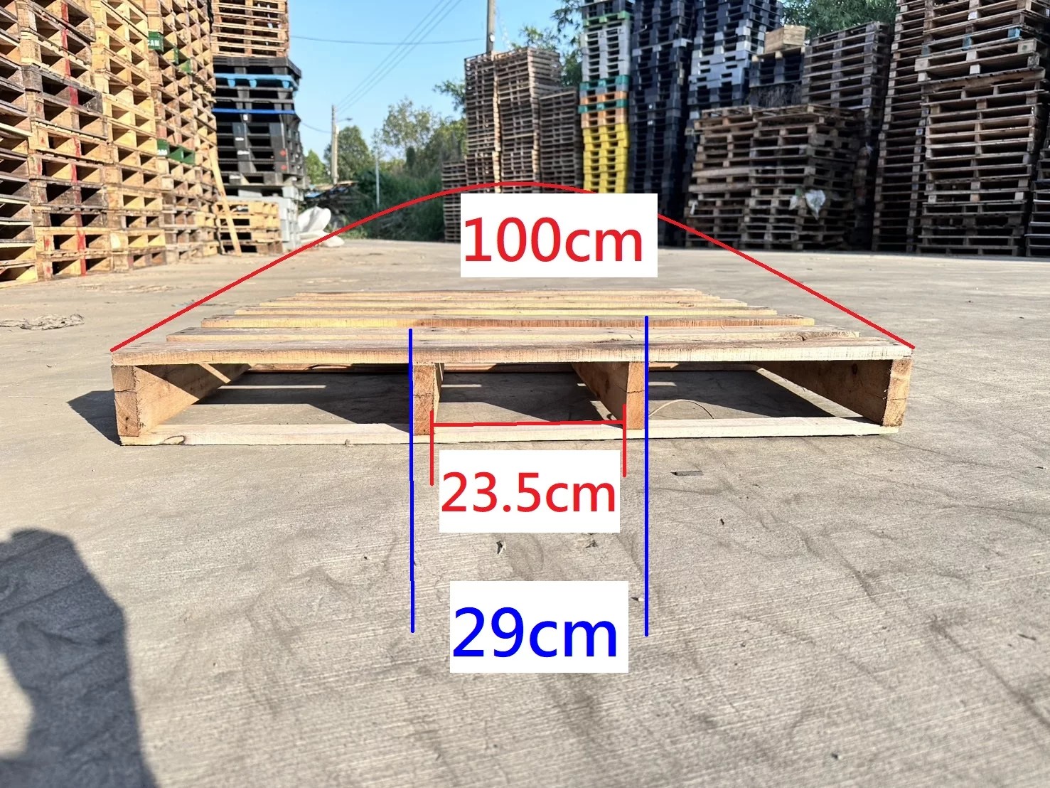《型號:B》中古美式木製棧板 (100*100*13)四支腳