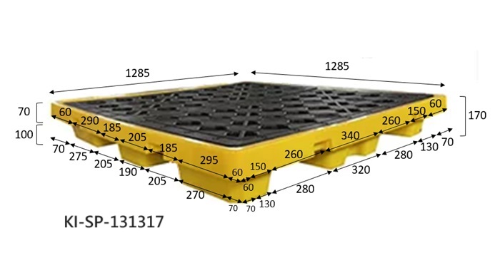 9.四桶低腳型防漏棧板 KI-SP-131317