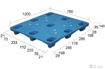 塑膠棧板(未開模) K-AA-7612H(760*1200)