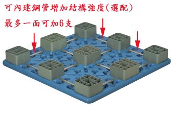 1.塑膠棧板K-DB-1111(1115*1115)