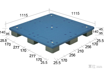 6.塑膠棧板K-CA-1111(1100*1100)