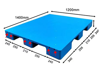 12.平面九腳塑膠棧板KI-AD-1214(1200*1400)