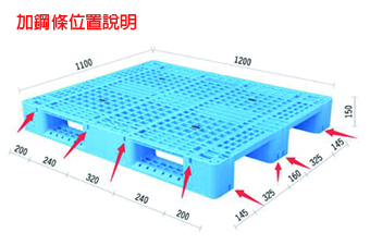 7.網格川字塑膠棧板KI-B-1112(1100*1200)