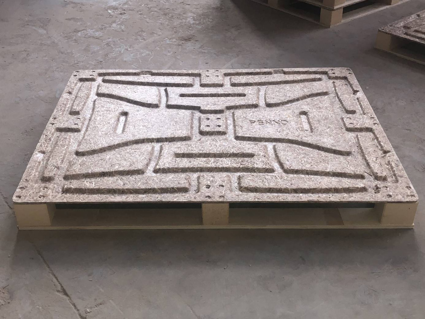 36. V-SA4-146114 平面板底部組合式綠色木屑環保棧板