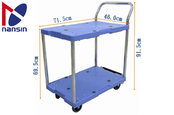 9.M-DSK-104B樹脂微音雙層手推車(附煞車)